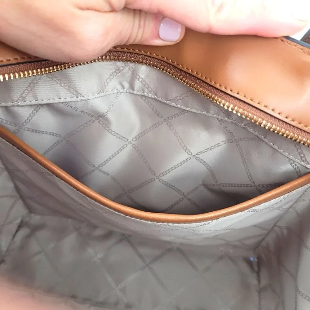 MICHAEL KORS Whitney zip top shoulder tote bag